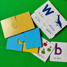 Load image into Gallery viewer, Alphabet Puzzle : 26 mini letter-matching puzzles