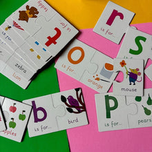 Load image into Gallery viewer, Alphabet Puzzle : 26 mini letter-matching puzzles
