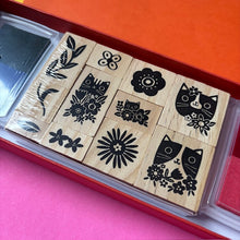 Load image into Gallery viewer, Blooming Cats Rubber Stamps