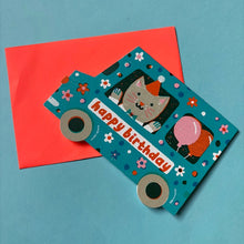 Load image into Gallery viewer, Birthday Van Die Cut Card
