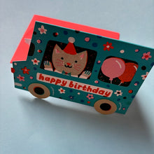 Load image into Gallery viewer, Birthday Van Die Cut Card