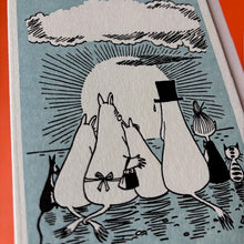 Load image into Gallery viewer, Sunset Moomin Letterpress Card