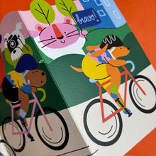 Load image into Gallery viewer, Le Tour Cycling Concertina Card,