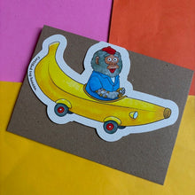 Load image into Gallery viewer, Bananas Gorilla Car Greetings Card