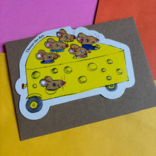 Load image into Gallery viewer, Cheese Mouse Car - Richard Scarry Card