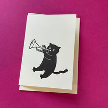 Load image into Gallery viewer, Jazz Cat Card - Bass