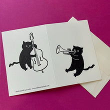 Load image into Gallery viewer, Jazz Cat Card - Bass