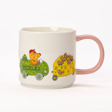 Load image into Gallery viewer, Things That go Mug - pink handle
