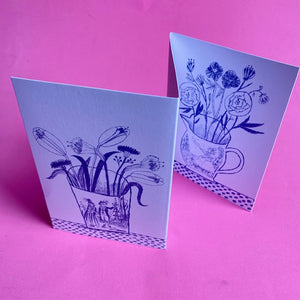 Concertina Pot with Flowers Card
