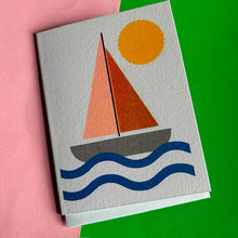 Load image into Gallery viewer, Sailboat Mini Card
