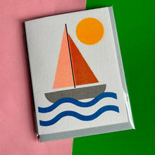 Load image into Gallery viewer, Sailboat Mini Card
