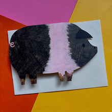 Load image into Gallery viewer, Striped Pig Card
