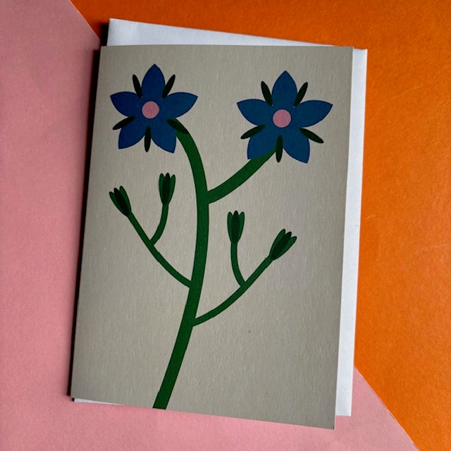 Borage Greeting Card