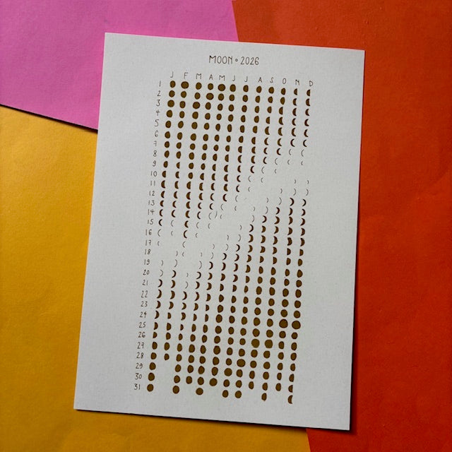 Moon Calendar 2026 in Gold