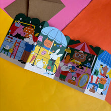 Load image into Gallery viewer, Flea Market Big Concertina Card
