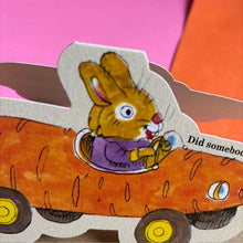 Load image into Gallery viewer, Carrot Bunny Car - Richard Scarry Greetngs
