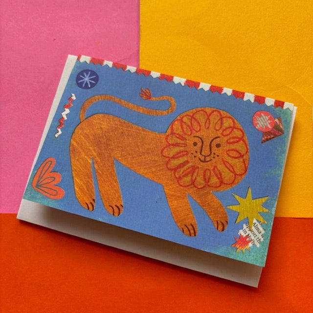 Circus lion Mini Card