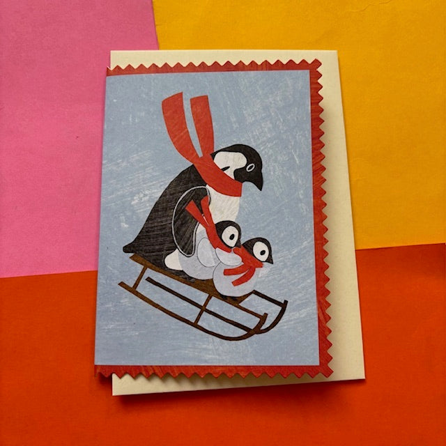 Penguin Family card