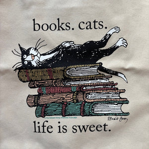Book. Cats. Life Is Sweet Tote Bag