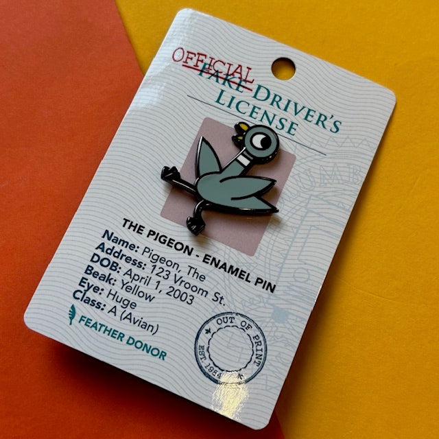 The Pigeon enamel pin