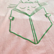 Load image into Gallery viewer, Cat Read T- shirt in Candy Pink

